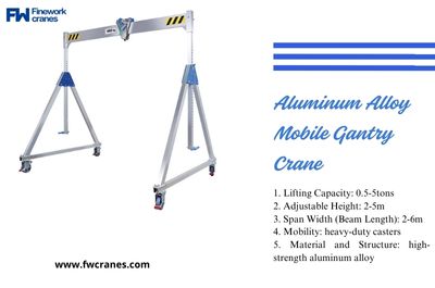 2 Tons Aluminum Alloy Mobile Gantry Crane 